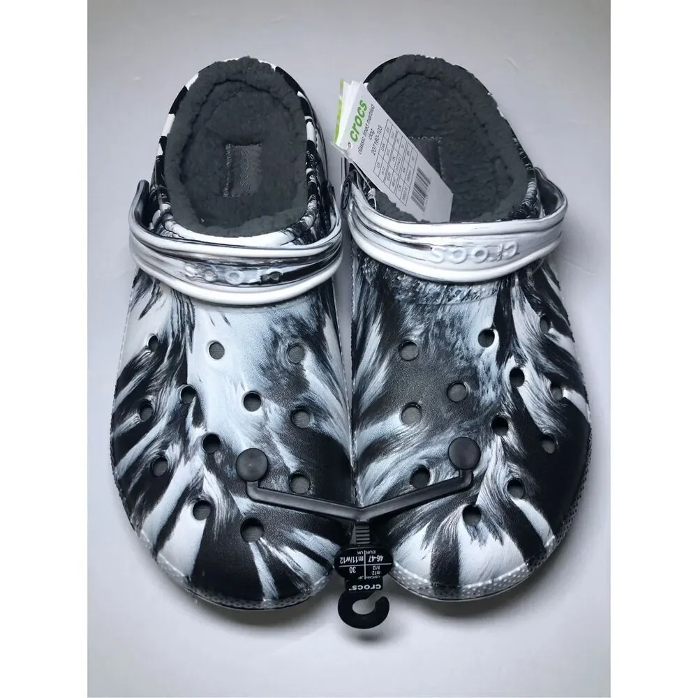 Crocs Classic Lined Marbled Clog Men's Size 12